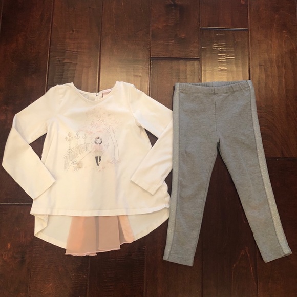 GAP Other - Girls long sleeve shirt with gray pants